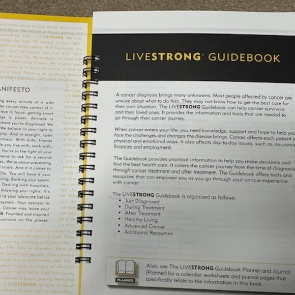 Lance Armstrong's Livestrong Guidebook, Planner and Journal 2 Paperback Binders - Picture 11 of 11